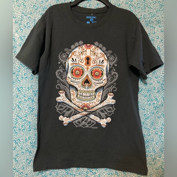 💙 Mare Blue Skeleton T-Shirt - Picture 1 of 5